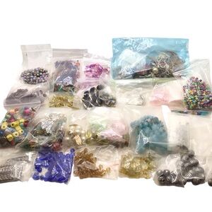 2.5lbs+ Mixed Beads Lot for Jewelry Making Crafts Assorted Styles Colors Shapes